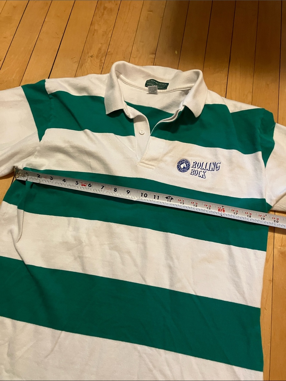 Rugby Long Sleeve Striped Polo Tee from Heavy Weather Outer Banks Rolling Rock - Picture 6 of 7